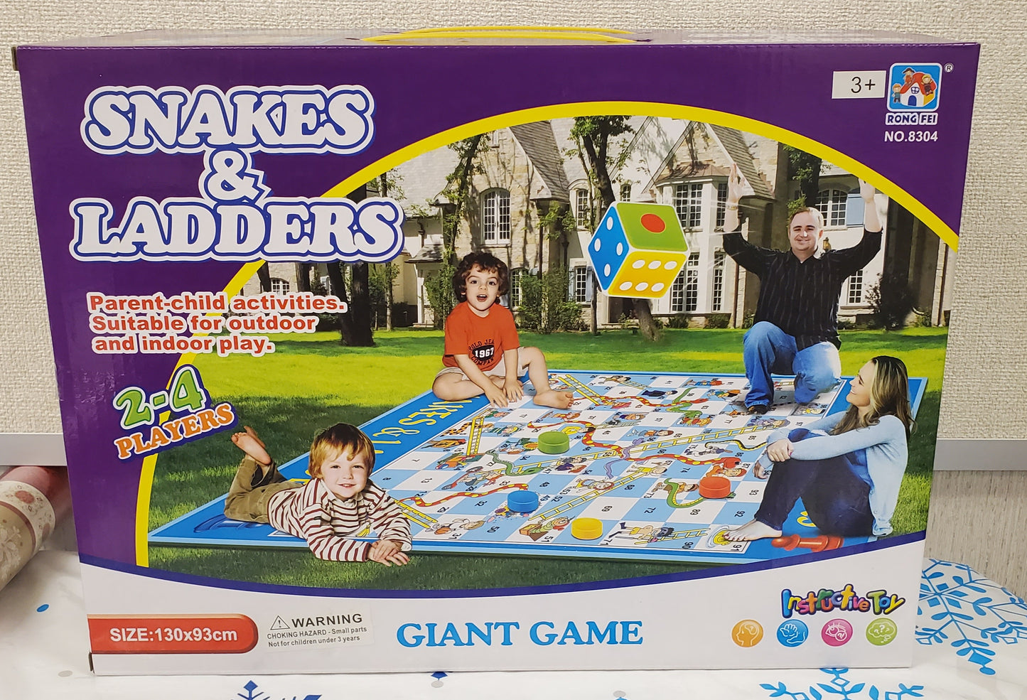 SSHS-1412. giant Snakes & Ladders game - approx 51" x 37" - inside or outside