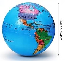 SSHS-209. world globe 2.5" stress ball