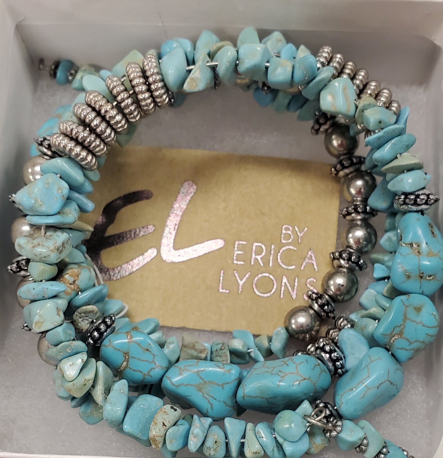 SSHS-1205.  wrap around turquoise bracelet