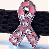 406 - pink ribbon charm