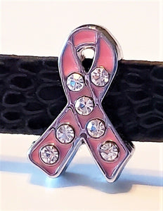 406 - pink ribbon charm