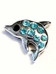 218 - blue dolphin charm