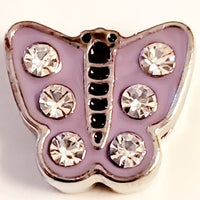 213 - purple butterfly charm