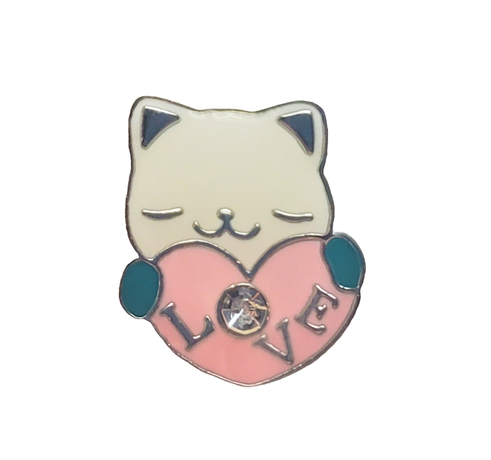 205 - cat with heart charm